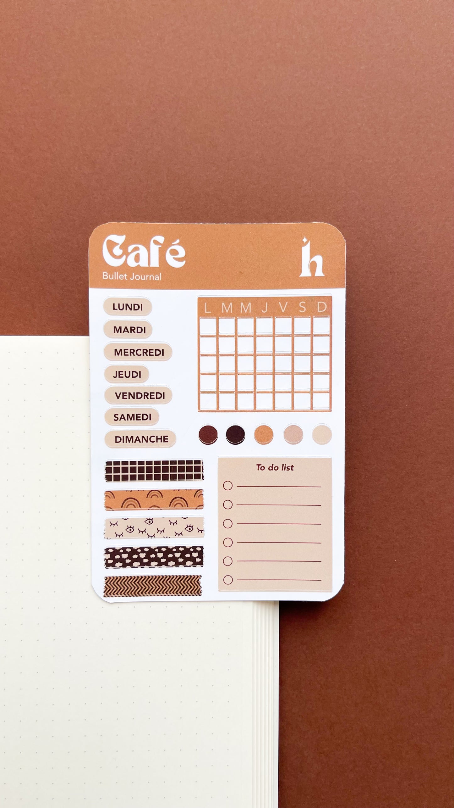 Sticker Bullet Journal - Café