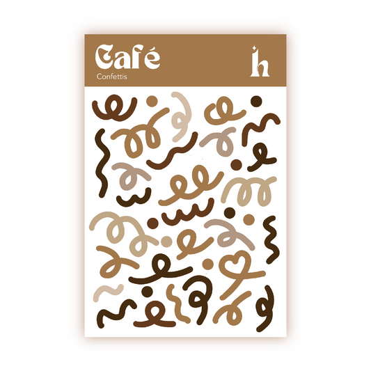 Sticker confetti - Café