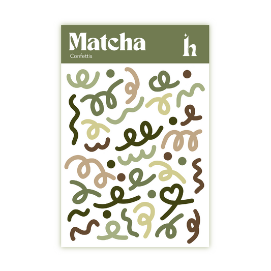 Sticker confetti - Matcha